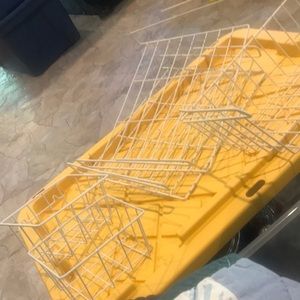 Plastic Coated Wire Under Shelf Space Savers  3 & Small Baskets Bundle 2